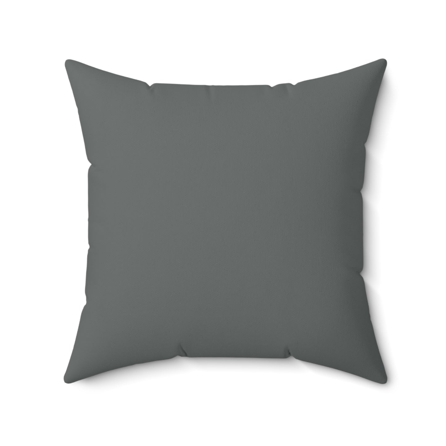 Feeling Nice With Pumpkin Spice Spun Polyester Square Pillow - Dark Grey