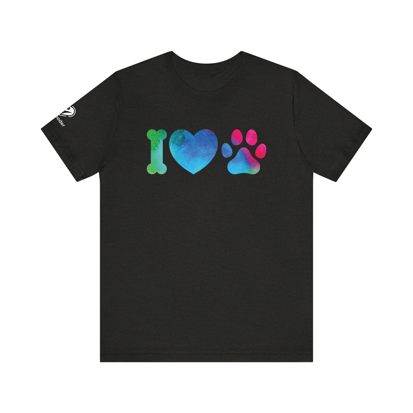 I Love Dogs Rainbow Icons Extra Soft Unisex Jersey Short Sleeve Tee