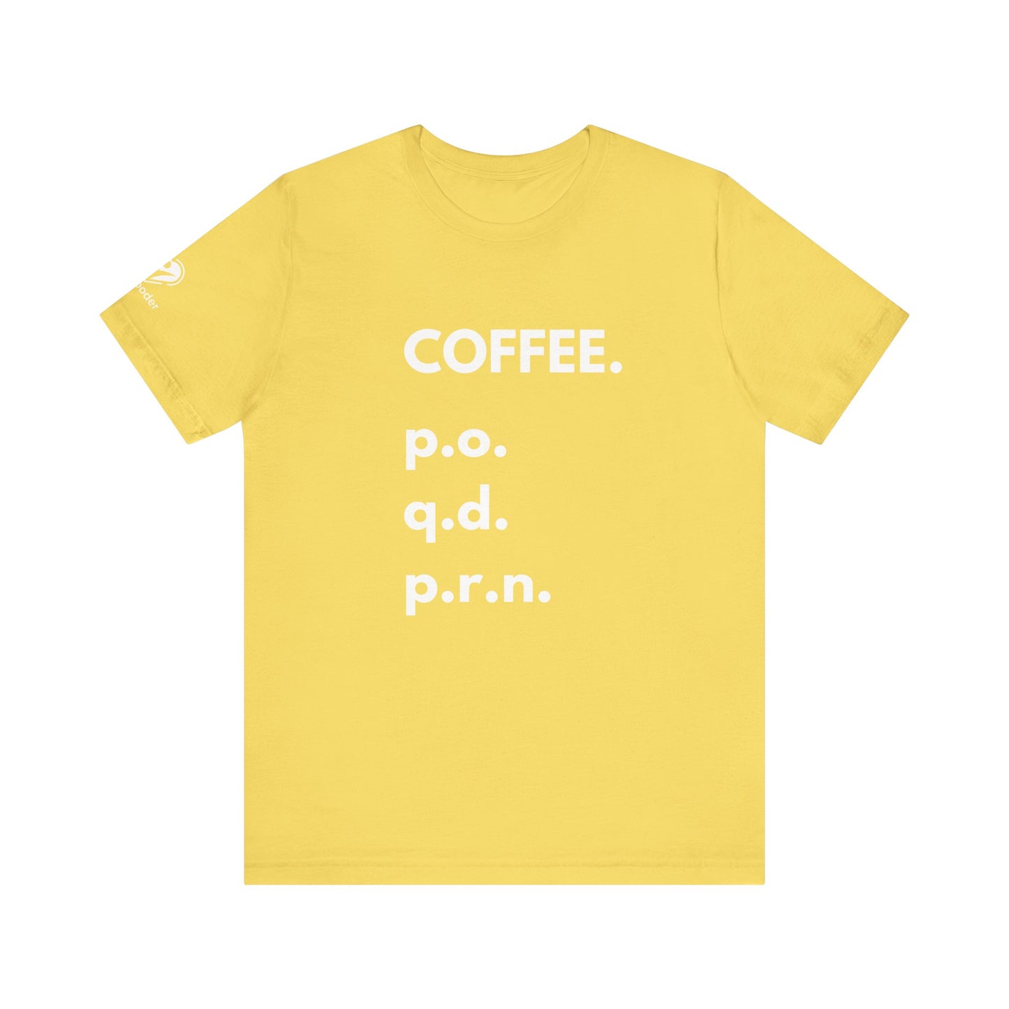 Coffee PO-QD-PRN Extra Soft Unisex Jersey Short Sleeve Tee