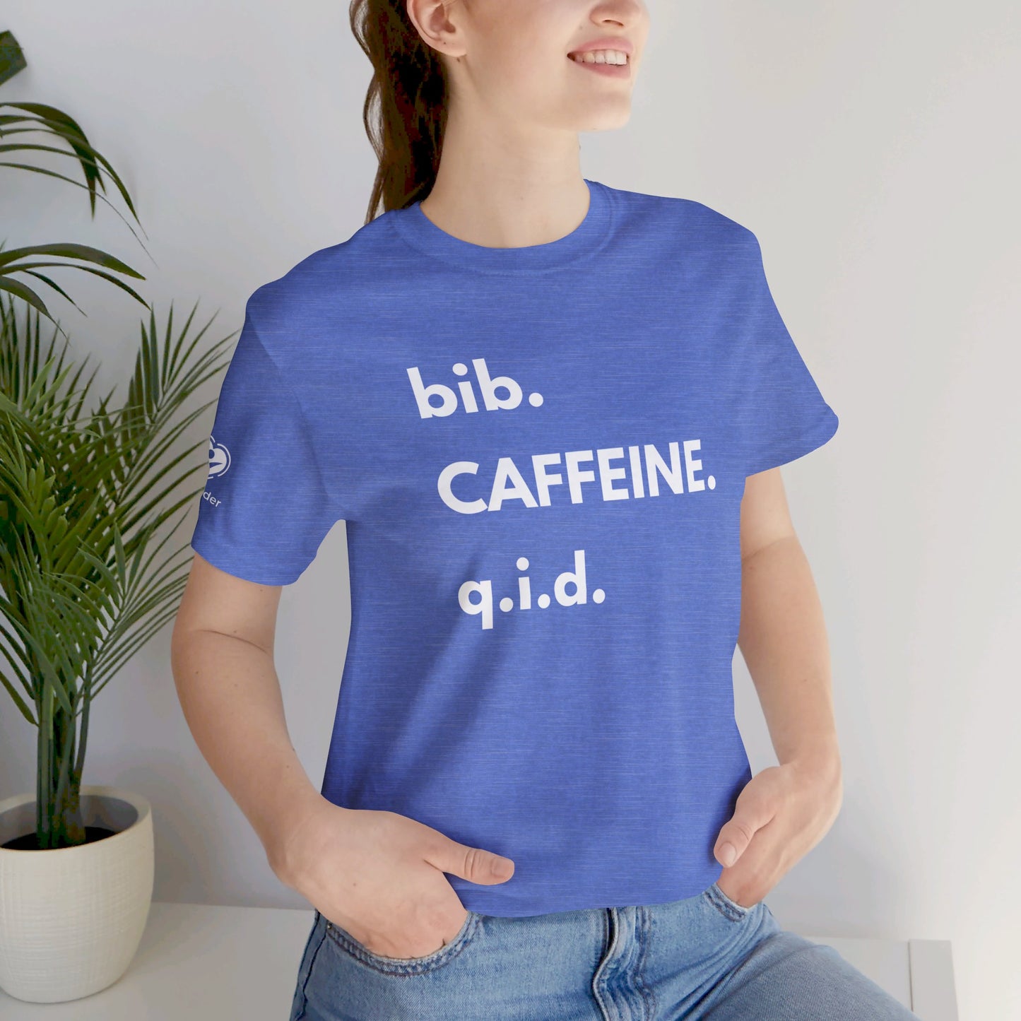 Caffeine bib-qid Extra Soft Unisex Jersey Short Sleeve Tee