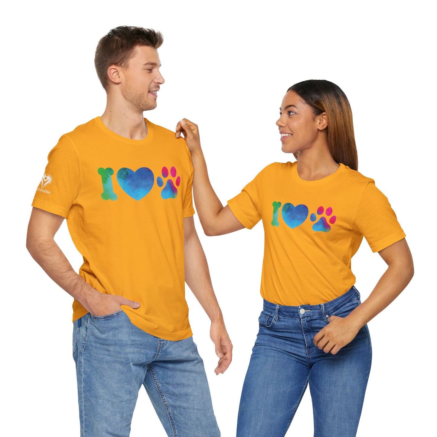 I Love Dogs Rainbow Icons Extra Soft Unisex Jersey Short Sleeve Tee