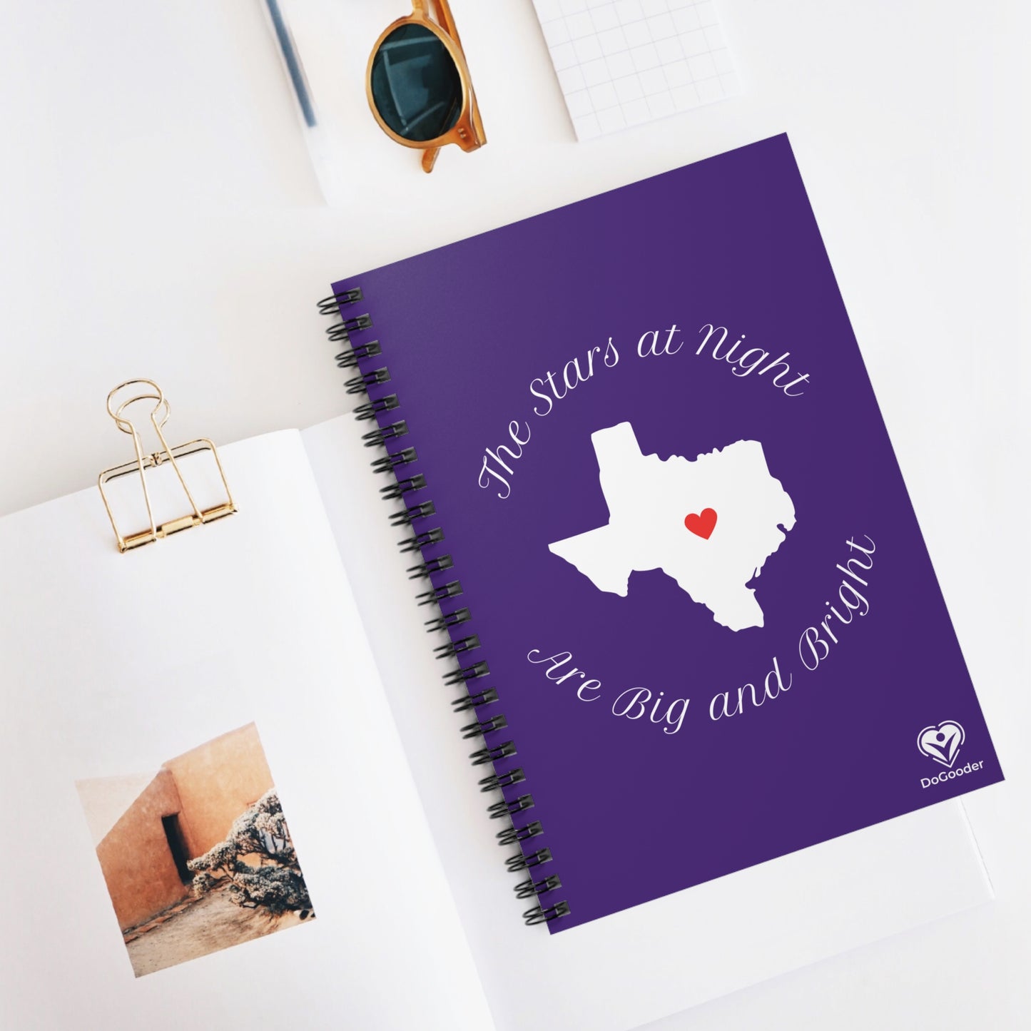 Heart of Texas Spiral Notebook - Ruled Line - Dark Purple