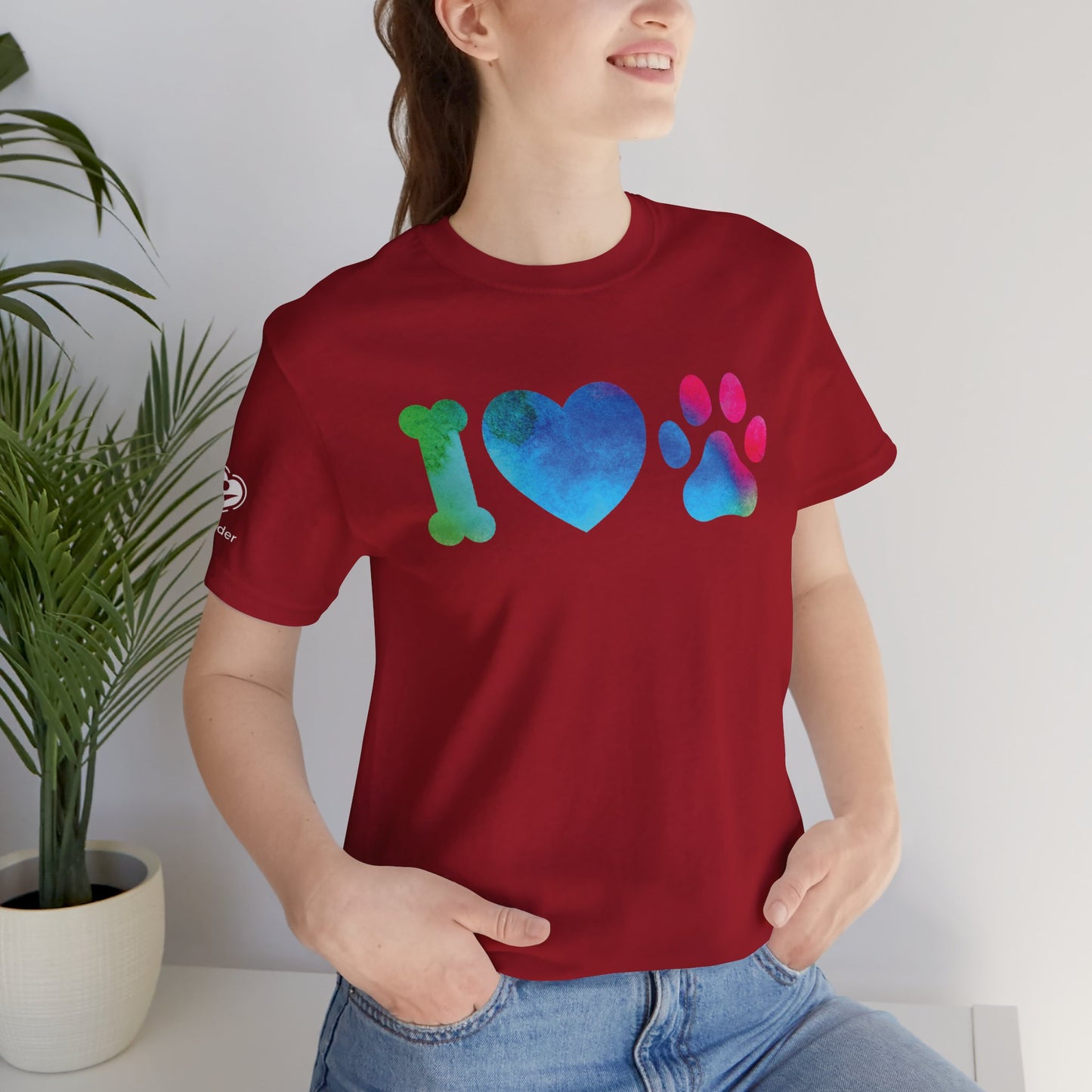 I Love Dogs Rainbow Icons Extra Soft Unisex Jersey Short Sleeve Tee