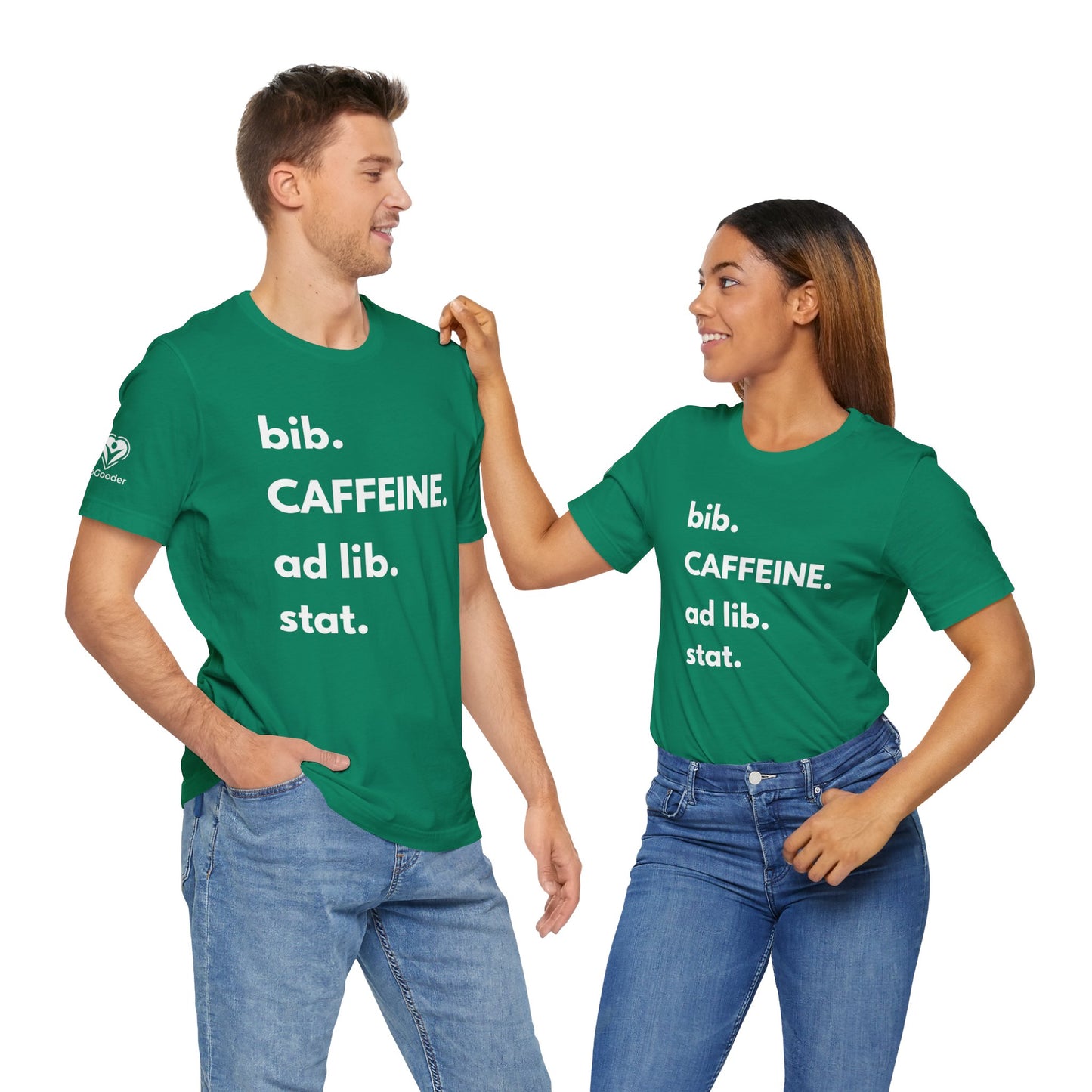 Caffeine bib-ad lib-stat Extra Soft Unisex Jersey Short Sleeve Tee