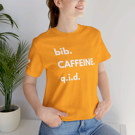 Caffeine bib-qid Extra Soft Unisex Jersey Short Sleeve Tee