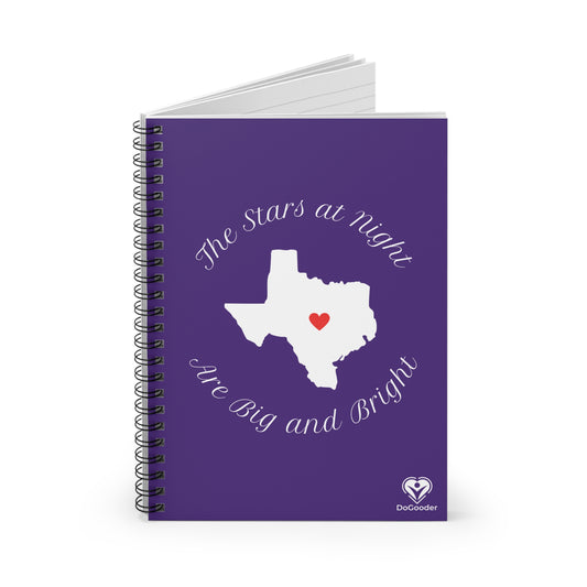 Heart of Texas Spiral Notebook - Ruled Line - Dark Purple