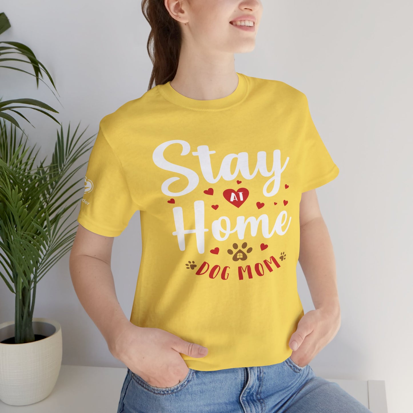 Stay At Home Dog Mom Extra Soft Unisex Jersey Short Sleeve Tee