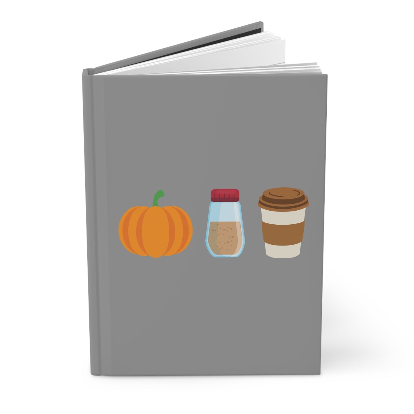 Pumpkin Spice Latte Hardcover Journal Matte - Grey