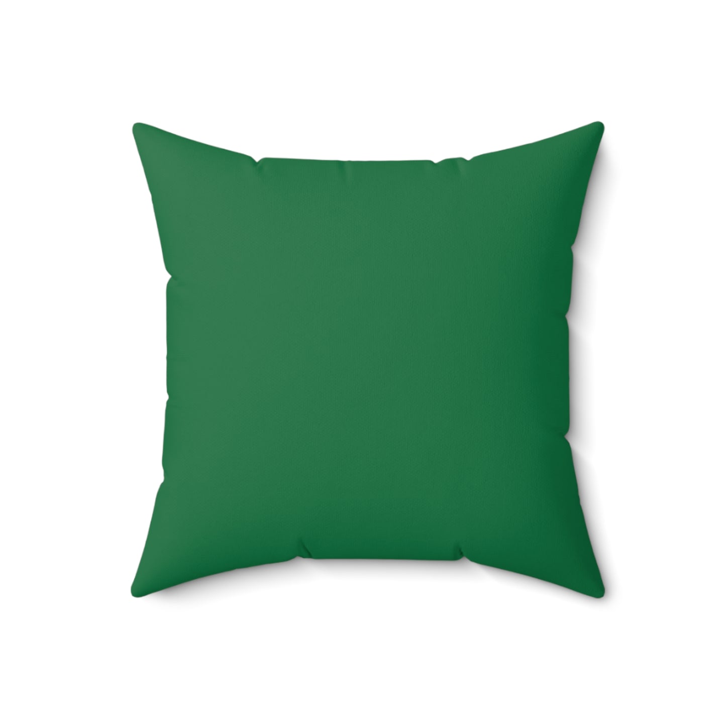 Feeling Nice With Pumpkin Spice Spun Polyester Square Pillow - Dark Green