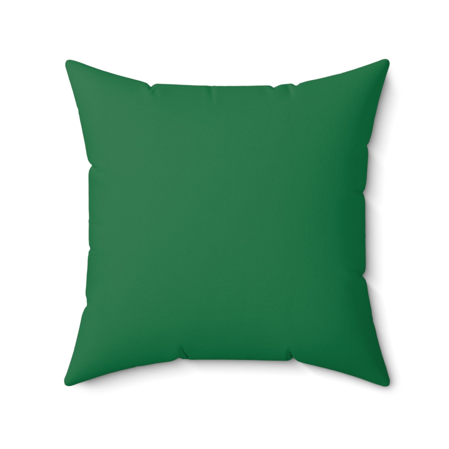 Feeling Nice With Pumpkin Spice Spun Polyester Square Pillow - Dark Green