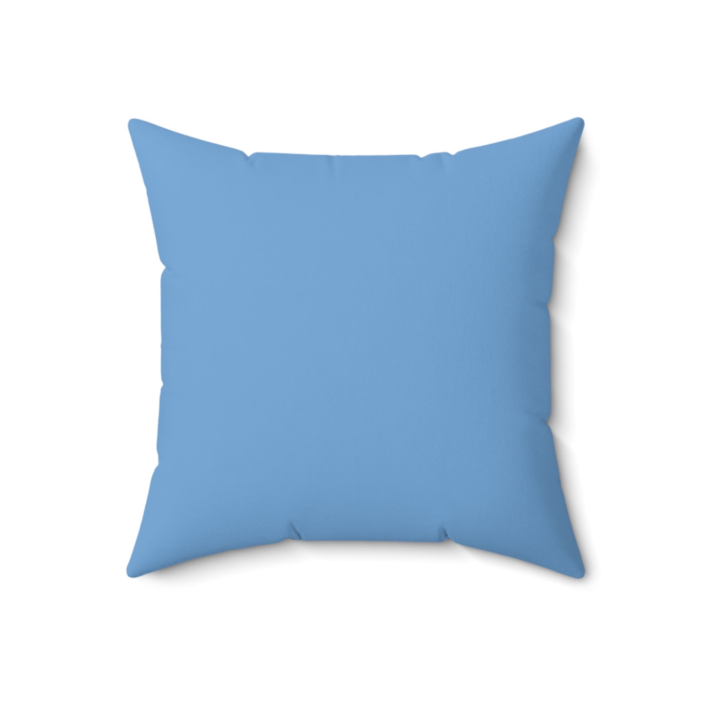 Feeling Nice With Pumpkin Spice Spun Polyester Square Pillow - Sky Blue