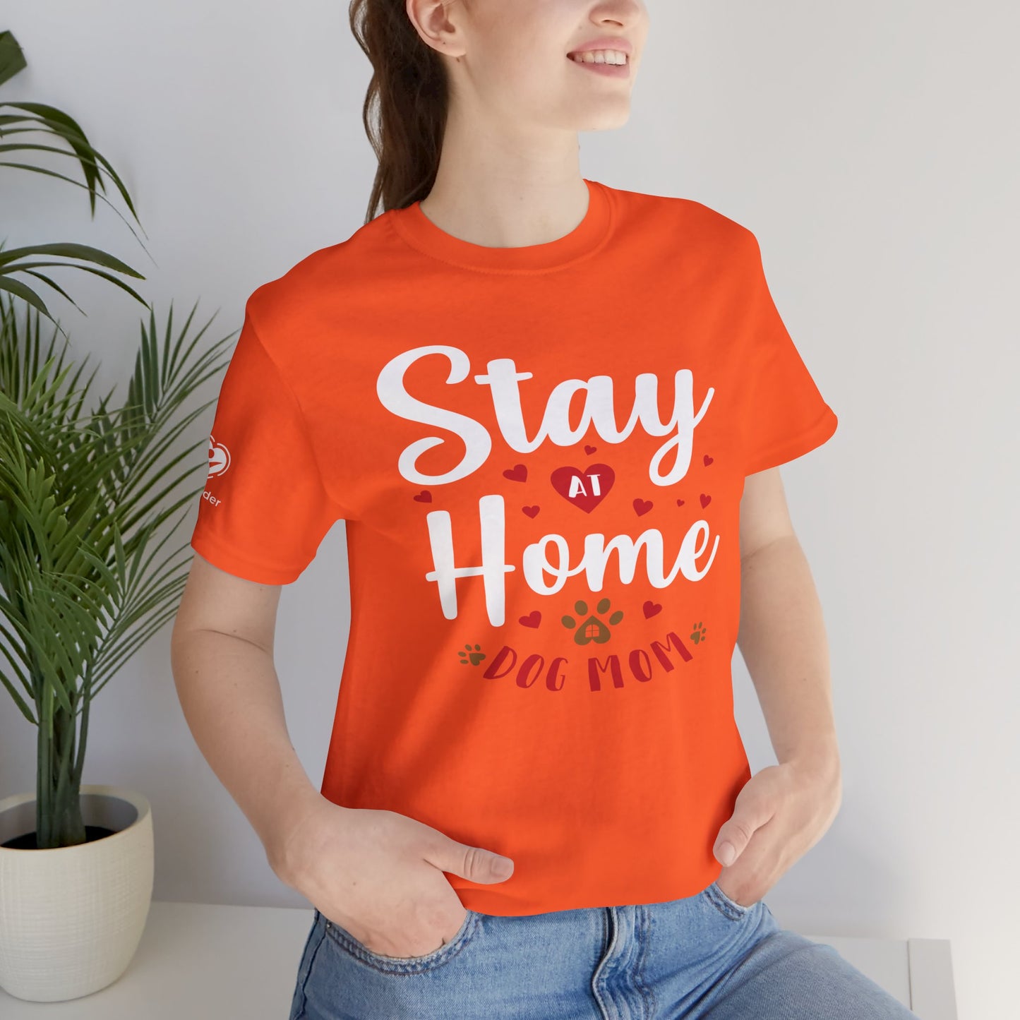 Stay At Home Dog Mom Extra Soft Unisex Jersey Short Sleeve Tee