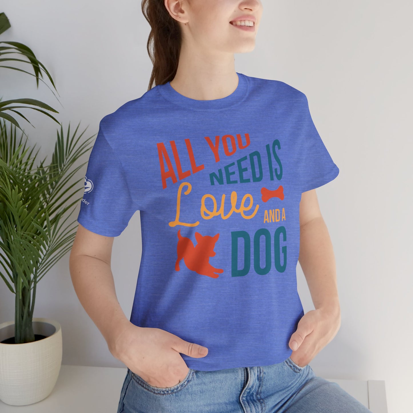 Love And A Dog - Bone Extra Soft Unisex Jersey Short Sleeve Tee