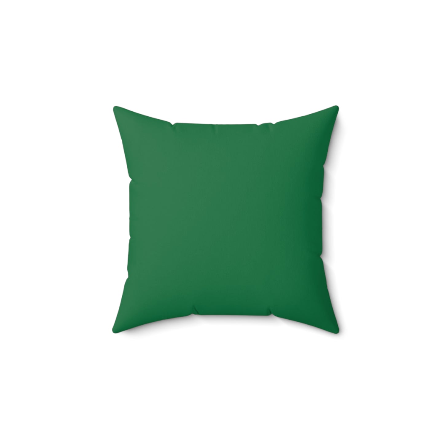 Feeling Nice With Pumpkin Spice Spun Polyester Square Pillow - Dark Green