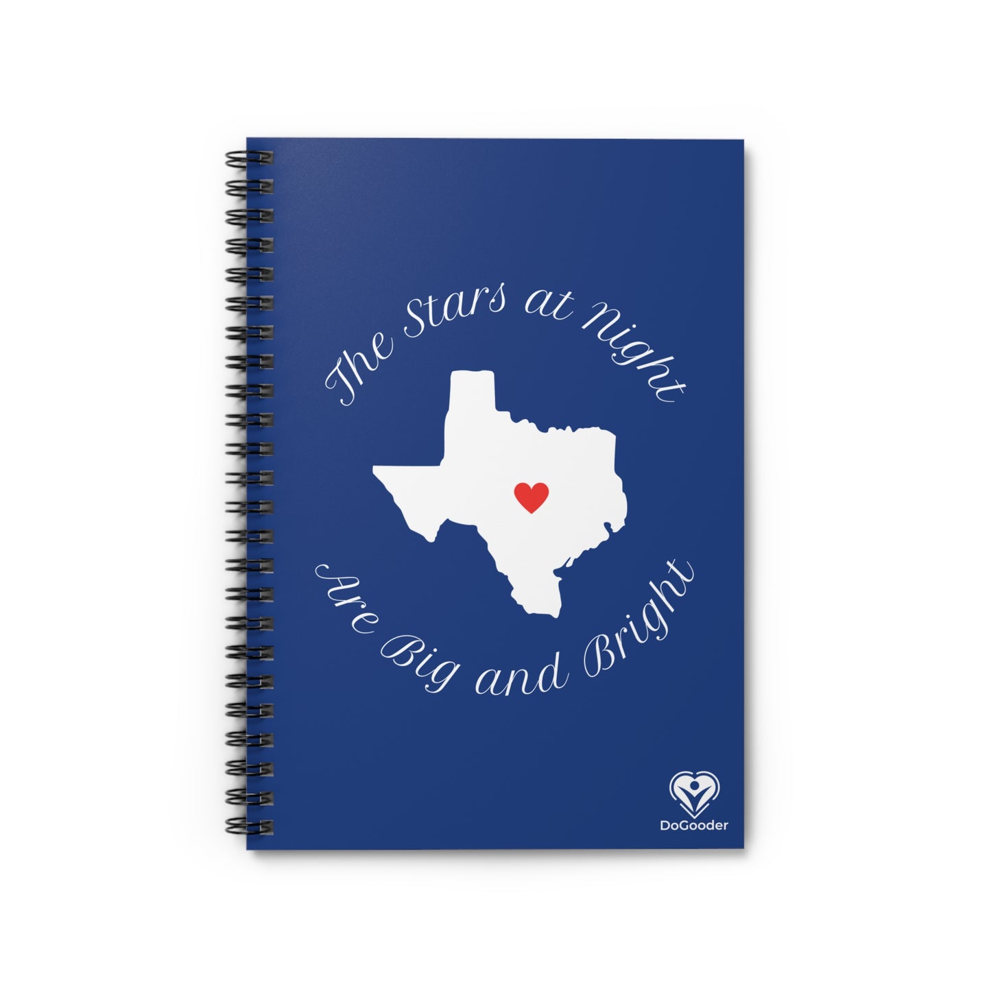Heart of Texas Spiral Notebook - Ruled Line - Dark Blue