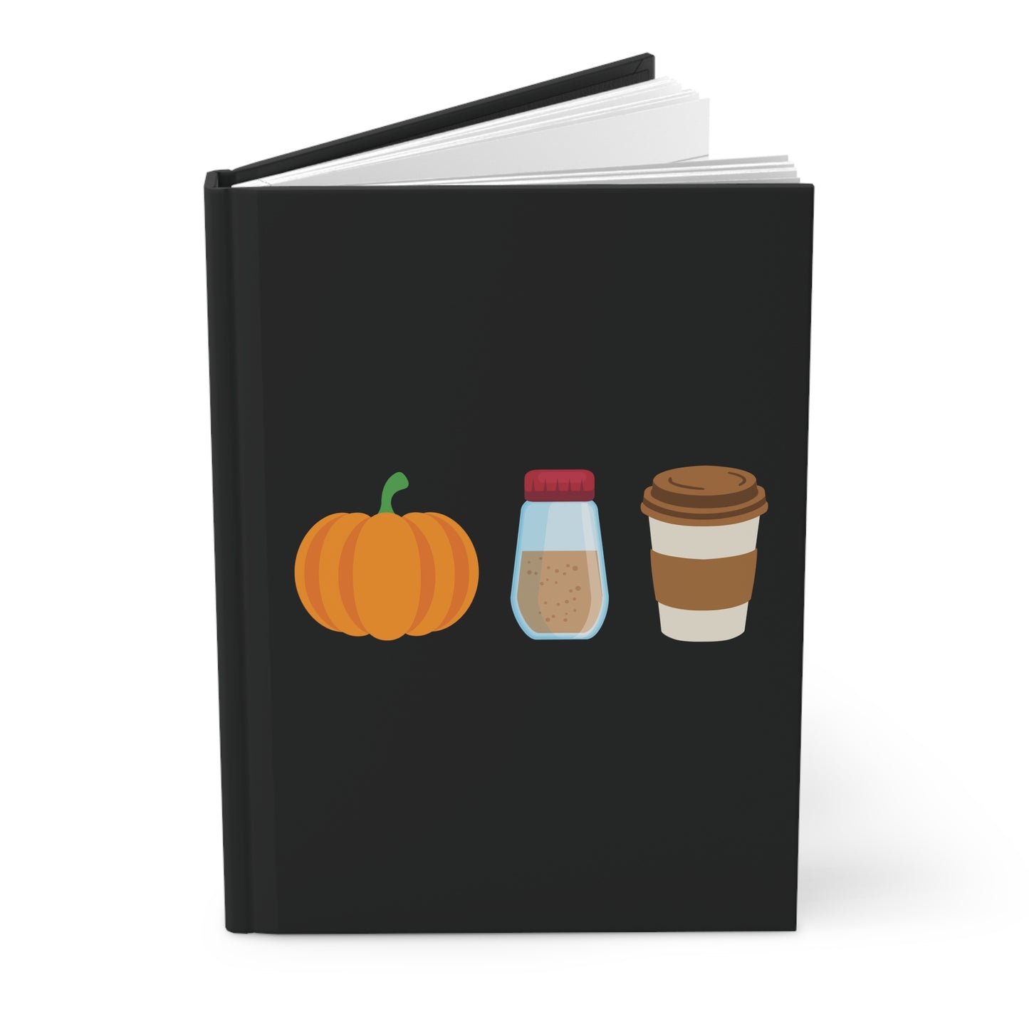 Pumpkin Spice Latte Hardcover Journal Matte - Black