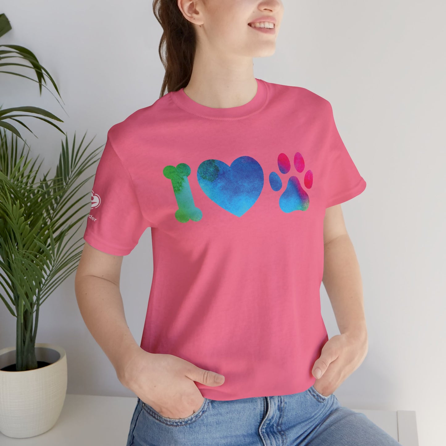 I Love Dogs Rainbow Icons Extra Soft Unisex Jersey Short Sleeve Tee