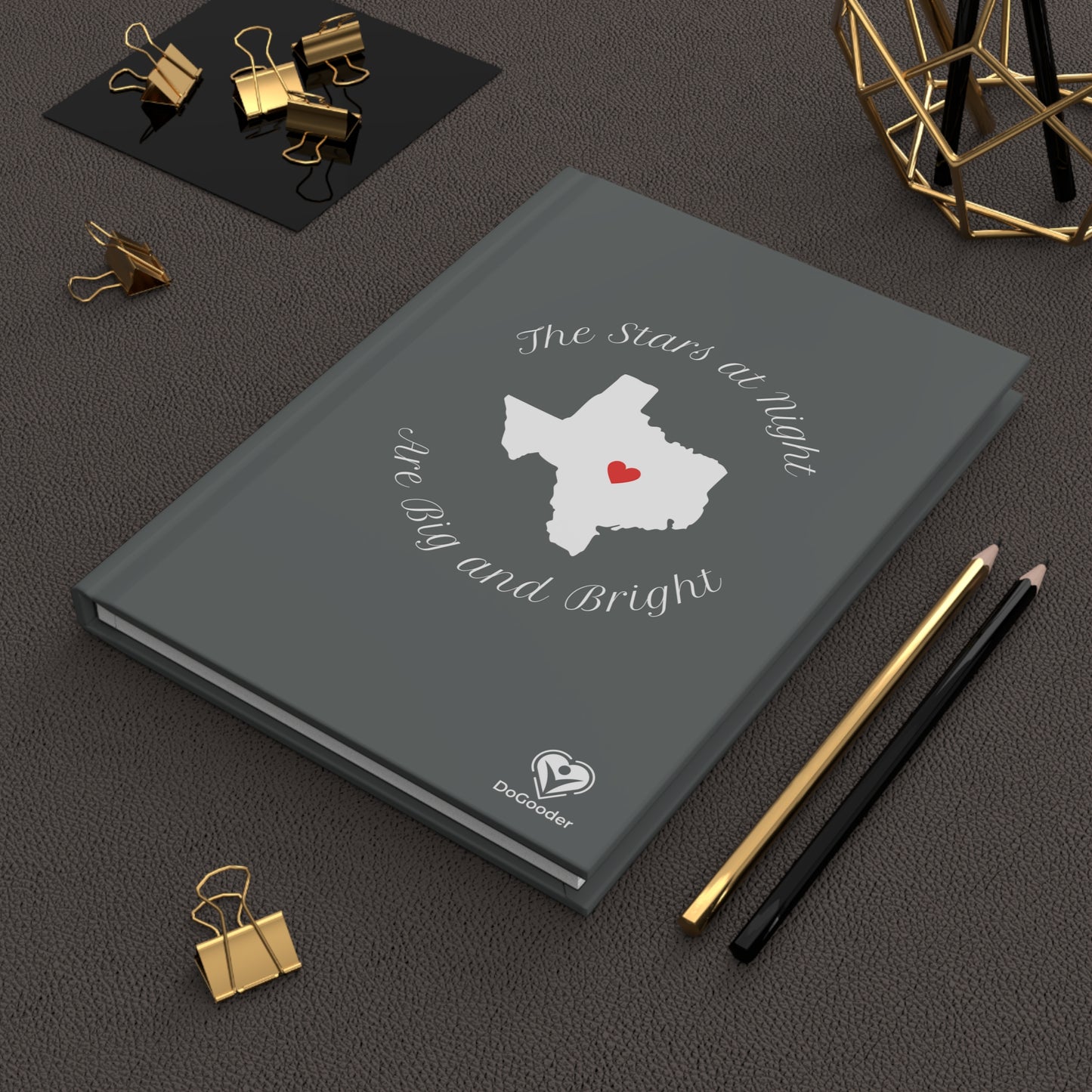 Heart of Texas Hardcover Journal Matte - Dark Grey
