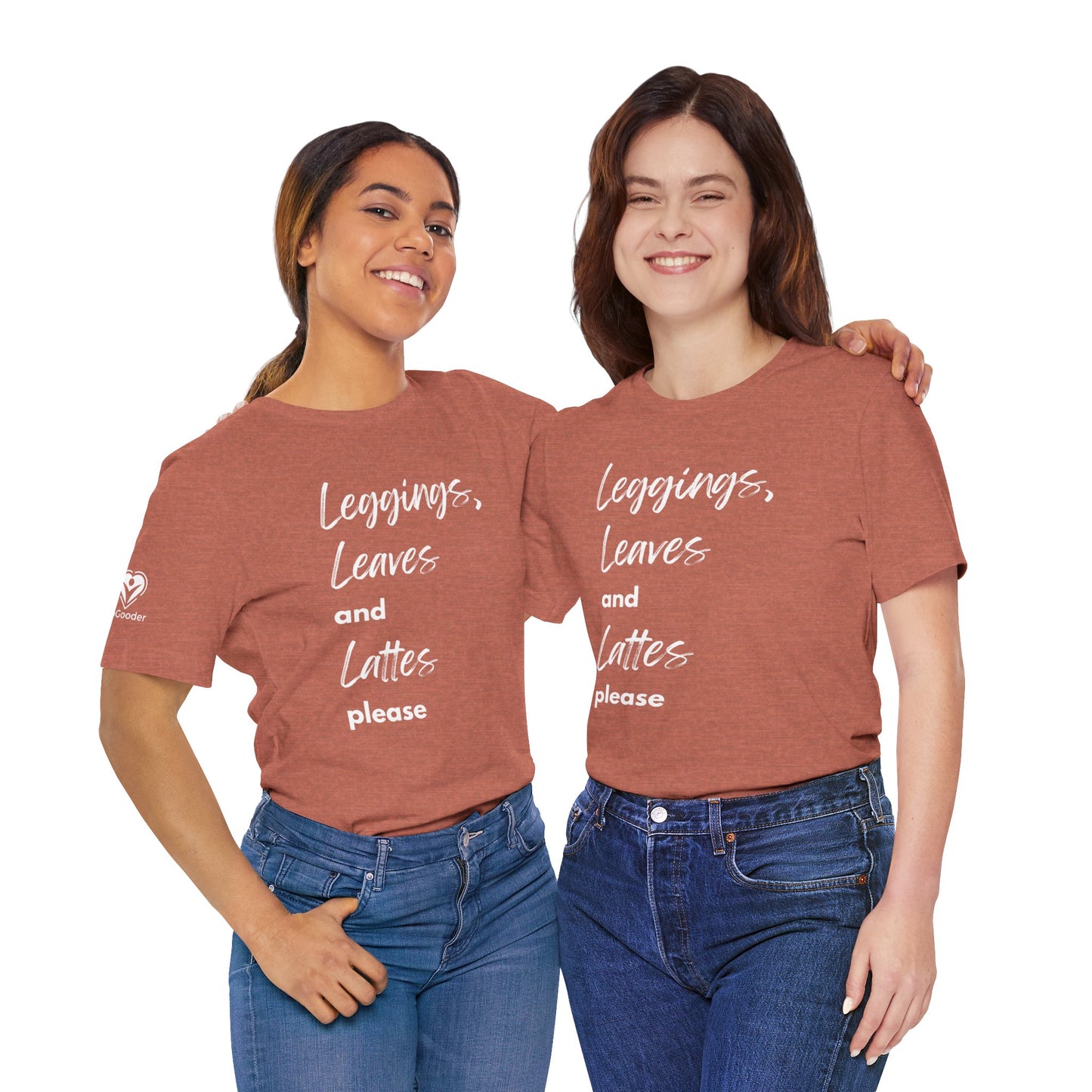 Leggings Leaves And Lattes Please Extra Soft Unisex Jersey Short Sleeve Tee