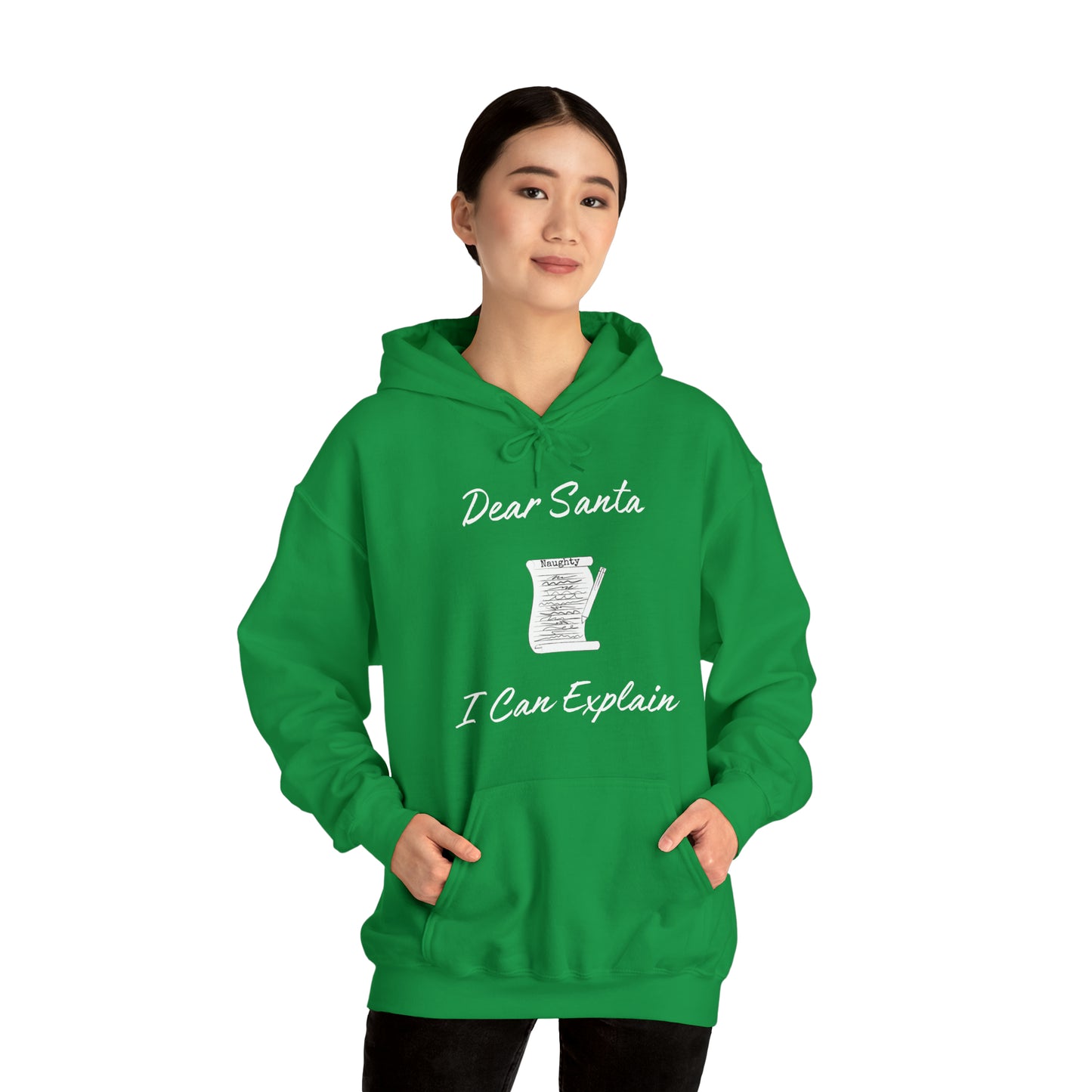 Dear Santa I Can Explain Unisex Heavy Blend™ Hooded Sweatshirt