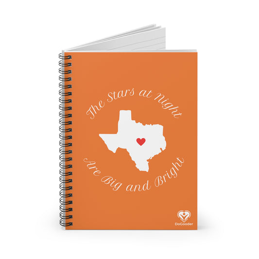 Heart of Texas Spiral Notebook - Ruled Line - Orange